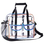 Mofasvigi Clear Stadium Approved Bag, 12 X6 X12 Transparent Tote Crossbody Bag Portable Adjustable Shoulder Waterproof Handbag For Work Concerts Travel Sport