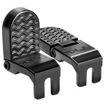 Tobwolf 1 Pair 14Mm U Slot Bicycle Rear Pedals, Aluminum Alloy Foldable Non-Slip Rear Seat Footrest Pedals For Mountain Bike Road Bike - Black