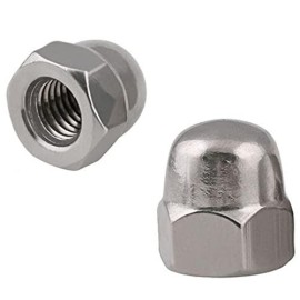 50Pcs M4 Acorn Hex Cap 304 Stainless Steel 18-8 Nuts Metric Dome Head Nuts