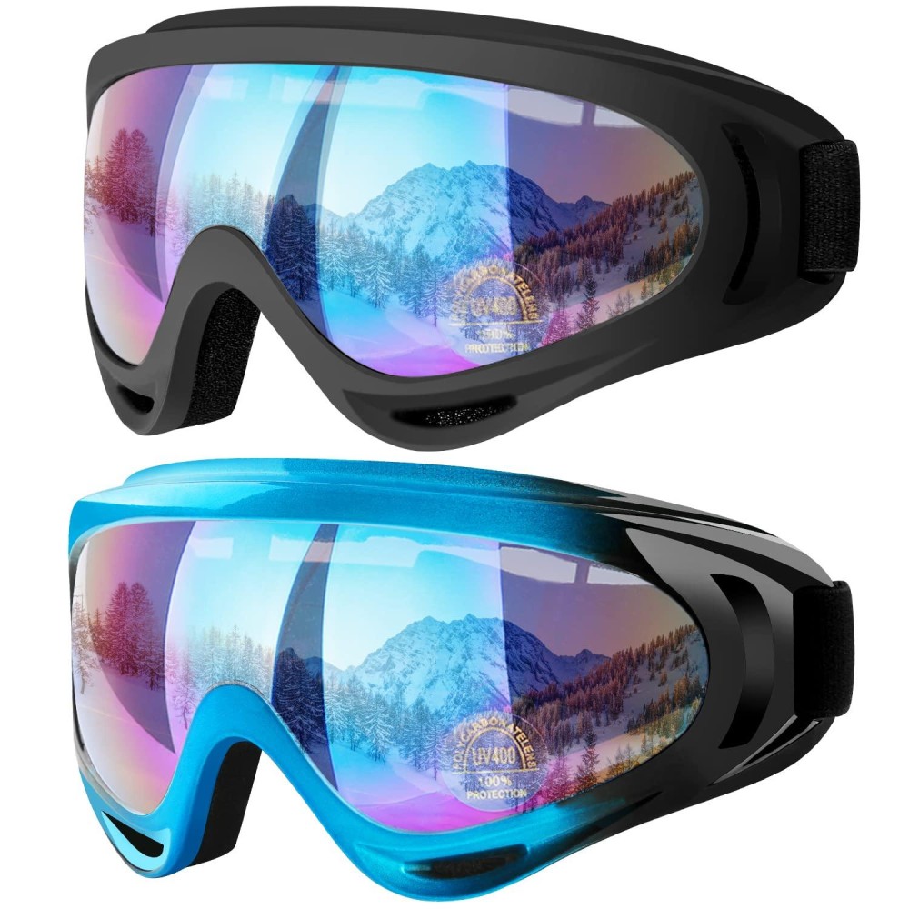 Cooloo Ski Goggles, Snow Snowboard Goggles For Men Women Kids - Uv Protection Foam Anti-Scratch Dustproof