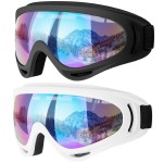 Cooloo Ski Goggles, Snow Snowboard Goggles For Men Women Kids - Uv Protection Foam Anti-Scratch Dustproof