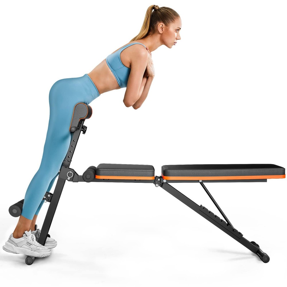 Perlecare Adjustable Weight Bench For Full Body Workout, All-In-One Exercise Bench Supports Up To 772Lbs, Foldable Flat, Incline, Decline Workout Bench With Two Exercise Bands For Home Gym, Pcwb01 Upgraded Version