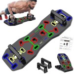 Aerlang Push Up Board, Foldable 10 In 1 Push Up Bar With Resistance Bands,Portable Multi-Function Push Up Handles For Floor,Professional Push Up Strength Training Equipment