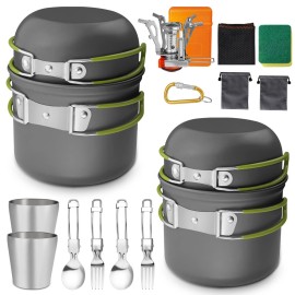 Autopkio Camping Cookware Kit With Stove