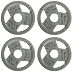 Balancefrom Olympic 2-Inch Cast Iron Plate Weight Plate For Strength Training And Weightlifting, 5-Pound, Set Of 4