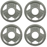 Balancefrom Olympic 2-Inch Cast Iron Plate Weight Plate For Strength Training And Weightlifting, 2.5-Pound, Set Of 4