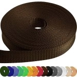 Teceum 2 Inch Webbing - Brown - 50 Yards - 2A Heavy-Duty Wide Webbing For Climbing Outdoors Indoors Crafting Diy