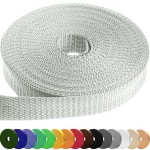 Teceum 2 Inch Webbing - Silver Gray - 10 Yards - 2 Heavy-Duty Wide Webbing For Climbing Outdoors Indoors Crafting Diy