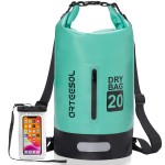Arteesol Dry Bag 5L10L20L30L Wet Bag Waterproof Bag With Phone Pouch Double Shoulder Strap Backpack For Travelling Fishing Cycling Kayaking Swimming Boating Beach, Mint Green, 20L