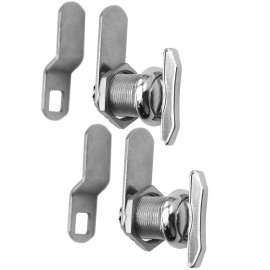 Wooch 58 Thumb Operated Offset Cam Lock, Rv Compartment Latch, Non-Locking Thumb Turn, For Rv Compartment Camper Storage Door (2 Pack)