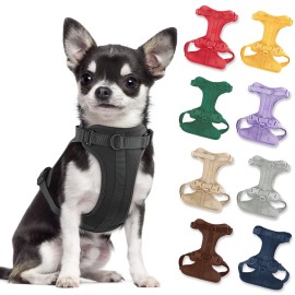 No Pull Lightweight Dog Harness: Adjustable Durable Breathable Mesh Pet Vest Harness With Soft And Comfortable Cushion, Easy To Clean, For Small Medium Large Dogs (Xs, Black)