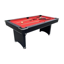 Freetime Fun Ashford 6-Ft Portable Folding Pool Table Set With Ball Storage Rack, Upgraded Billiard Accessories Kit Included