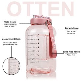 Otten Water Bottles Reusable & Bpa Free Tritan Sports Water Bottle (1 Gallon128Oz Pink)