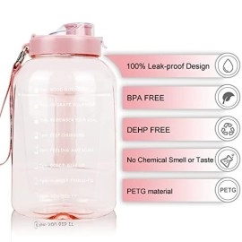 Otten Water Bottles Reusable & Bpa Free Tritan Sports Water Bottle (1 Gallon128Oz Pink)