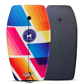 Back Bay Play 33 Body Boards - Lightweight Eps Core Boogie Boards For Beach - Bodyboard, Boogie Board For Beach Kids With Wrist Leash Surfing For Kids Adults (Digital Honeycomb)