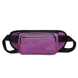 Tudequ Dog Walking Fanny Pack For Women Men Hiking Waist Packs,Water Resistant Belt Bags With Adjustable Strap,Hip Bum Bag For Outdoors Workout Traveling Casual Running Hiking Cycling(Light Purple)