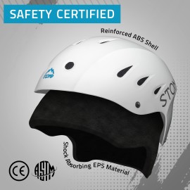 STOMP Ski & Snowboarding Snow Sports Helmet with Build-in Pocket in Ear Pads for Wireless Drop-in Headphone (Matte Frost, Large)