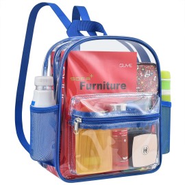 May Tree Clear Backpack Stadium Approved 12126, Heavy Duty Clear Mini Backpack For Concert Festival Sport