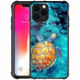 Carloca Compatible With Iphone 13 Pro Case,Sea Turtle Pattern Design For Girl Boy Shockproof Anti-Scratch Case For Apple Iphone 13 Pro