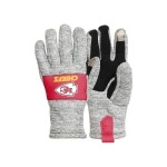 Foco Kansas City Chiefs Nfl Heather Grey Insulated Gloves - Sm