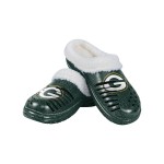Green Bay Packers NFL Womens Sherpa Lined Glitter Clog - M