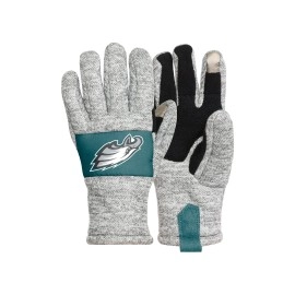 Foco Philadelphia Eagles Nfl Heather Grey Insulated Gloves - Sm