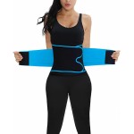 Siliteelon Sweat Waist Shaper Band, Waist Trainer Belt, Waist Trimmer Slimming Body Shaper Belt Plus Size (Blue Sm)