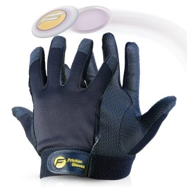 Friction Gloves - Disc Golf Gloves - Rubberized Palm And Fingers For Amazing Grip On All Your Throws - Perfect For Driving & Putting - Play Your Best In Any Weather - (Adult Xs)