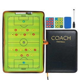 Roseflower Soccer Coaching Board, Magnetic Soccer Tactics Strategy Board, Erasable Coaches Clipboard With Magnets And Marker Pen, Coach Training Equipment For Teaching And Game Plan