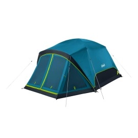 Coleman Skydome Camping Tent With Dark Room Technology 4 Person With Screen Room