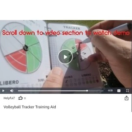 Volleyball Tracker with Dry Erase Marker - Eraser Tip - Holder (for Officials or coaches)