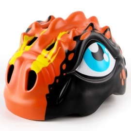 Kids Bike Helmet With Light, Dinosaur Helmet Adjustable For Toddler Children Boys & Girls, Multi Sports (Red & Black)
