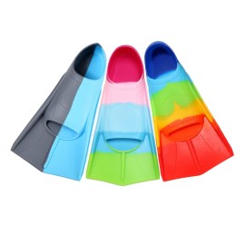 Foyinbet Swim Fins,Short Swimming Training Flippers For Lap Swimming Snorkeling,Silicone Swim Flippers With Mesh Bag For Kids,Girls,Boys Youth Women Men Small