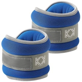 Kk Neoprene Ankle Weights Pair Strap On Ankle Weights Exercise Leg Weights 2 X 05Kg, 1Kg, 2Kg Weights Adjustable Wrist Strap Pair For Walking, Running, Yoga, Workouts, Gymnastics, Training
