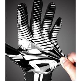 Aceship Football Gloves Adult Football Receiver Gloves,Enhanced Performance Football Gloves And High Grip Football Gloves For Adult And Kids (Xl Adult, White)