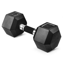 Yes4All Hex Dumbbell Rubber Grip - Premium Heavy Weight Dumbbell - 35Lbs