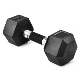 Yes4All Hex Dumbbell Rubber Grip - Premium Heavy Weight Dumbbell - 20Lbs