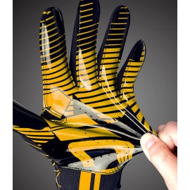 Aceship Football Gloves Adult Football Receiver Gloves,Enhanced Performance Football Gloves And High Grip Football Gloves For Adult And Kids (M Adult, Yellow)