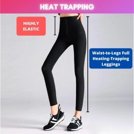 Nanohertz Sauna Sweat Shapewear High Waisted Leggings Pants Thigh Workout Suit Waist Trainer Body Shaper Sweatsuit Exercise Fitness Gym Yoga Women