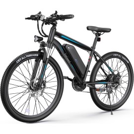 Wooken Electric Bike, Electric Bike For Adults 27.5'' E-Bikes With 500W Motor, 21.6Mph Mountain Bike With Lockable Suspension Fork, 48V 480Wh Removable Battery, Shimano 21 Speed Gears