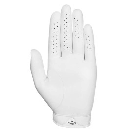 Callaway Golf 2022 Tour Authentic Glove (White, Standard Medium, Worn On Right Hand)