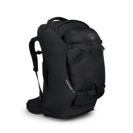 Osprey Farpoint 70L Mens Travel Backpack, Black, One Size