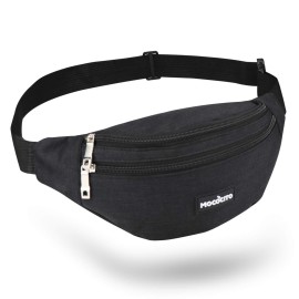 Mococito Crossbody Fanny Pack For Men & Women, With 4-Zipper Pockets, Running Waist Pack Bag ,With Adjustable Belt For Travel Sports Running(04-New-G-Gb)