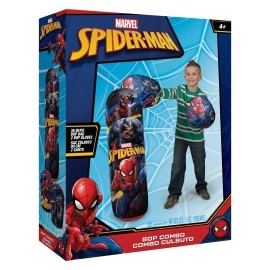 Hedstrom Spiderman Bop Bag Inflatable Punching Bag & Gloves Set, 36 Inch, (56-82274)