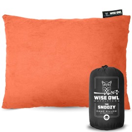 Wise Owl Outfitters Camping Pillow - Travel Pillow, Camping Essentials And Camping Gifts - Compressible Memory Foam Pillow - Small/Medium