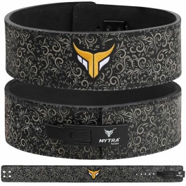 Mytra Fusion Gym Belt Whit Buckle Weight Lifting Belt For Gym, Fitness, Workout, Women & Men Weightlifting Belt (Black, M)