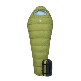 Teton Sports Leef Lightweight Mummy Sleeping Bag Great For Hiking, Backpacking And Camping Free Compression Sack 0F Regular, Mosssky
