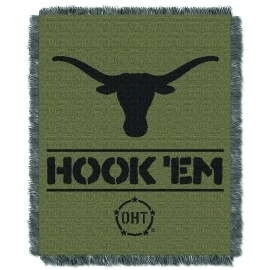 Northwest The Company Ncaa Texas Longhorns Woven Jacquard Throw Blanket, 46