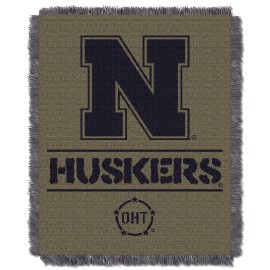 Northwest The Company Ncaa Nebraska Cornhuskers Woven Jacquard Throw Blanket, 46