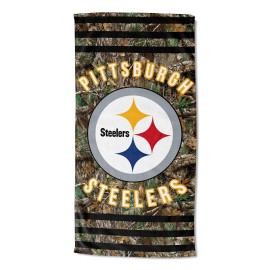 Northwest Nfl Pittsburgh Steelers Unisex-Adult Beach Towel, 30 X 60, Realtree Stripes